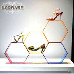 彩色五環鞋店 亞克力創意陳列，塑造專業品牌形象